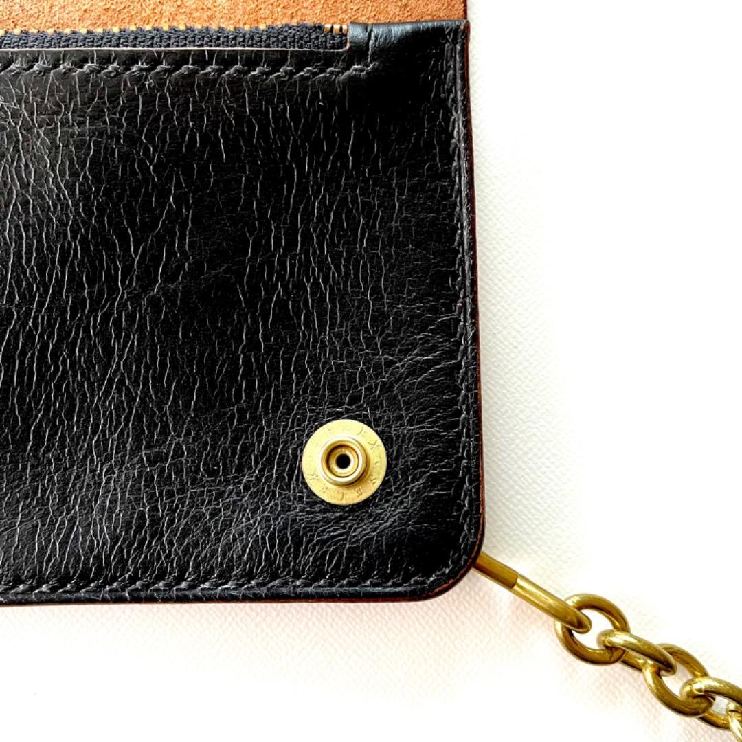 ミドルトラッカーウォレット　ホースハイドレザー　真鍮チェーン　ヴィンテージタロン