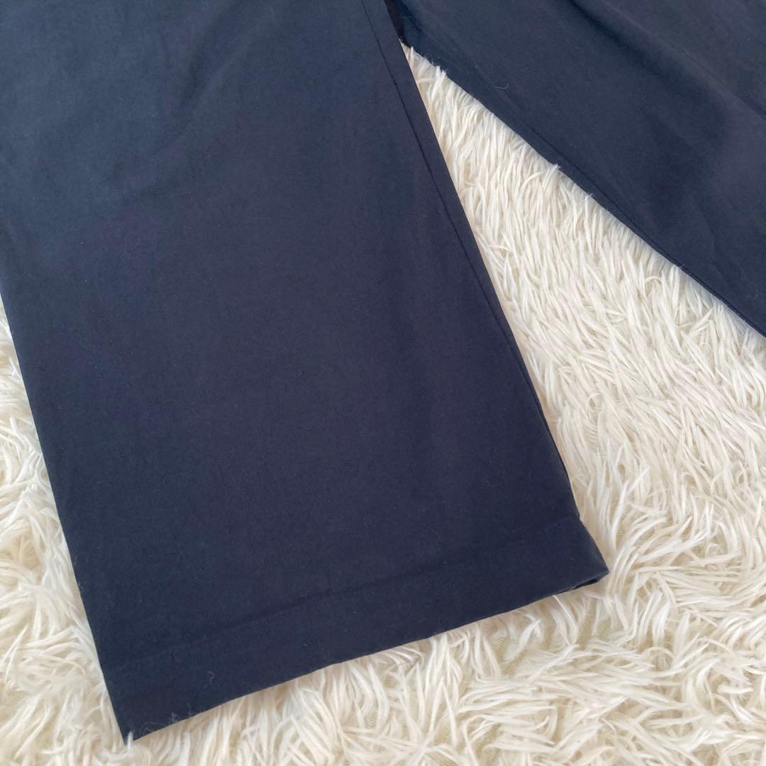 ジュライナインJULYNINE タックパンツ　ネイビー　日本製　Ｍ　2024AW