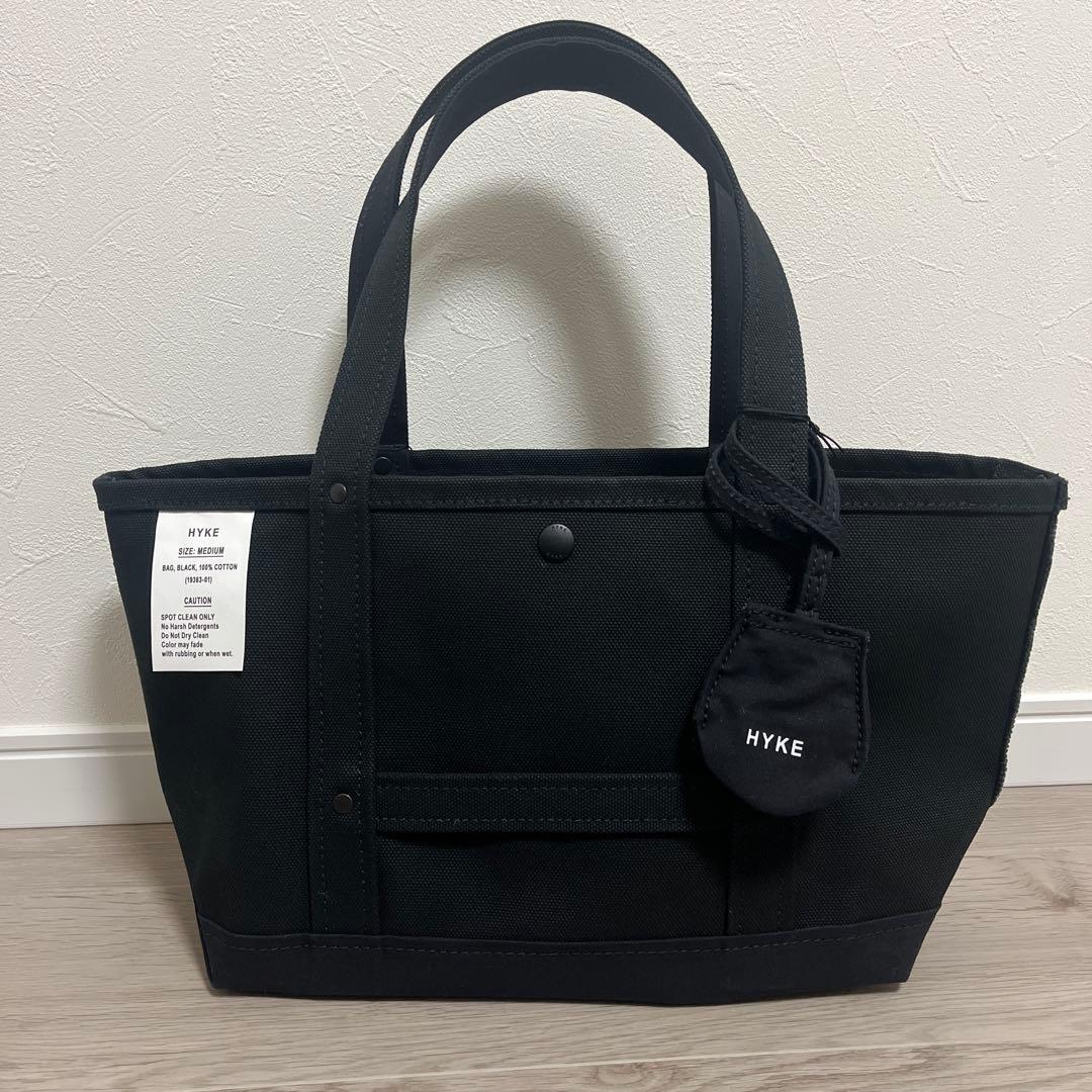 hyke ハイク トートバッグ　medium ブラック 2026ss