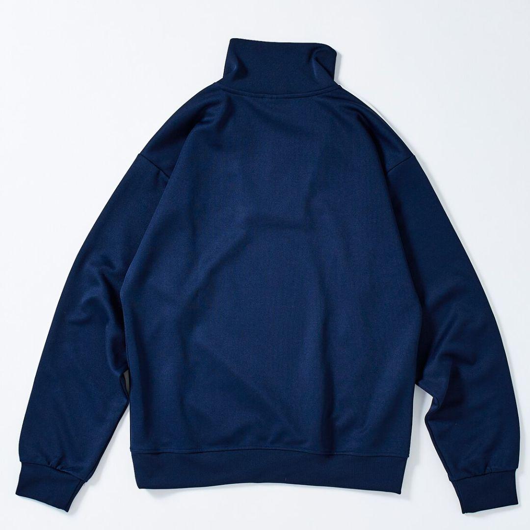 XL）アディダス ファンネルネックトラックトップ ジャージ ネイビー 青 ブルー