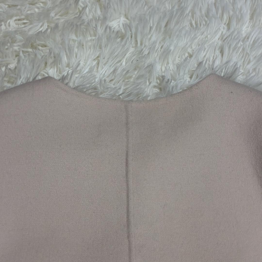 【美品】MaxMaraマックスマーラ　ダブルフェイス　ノーカラー　ビジューコート