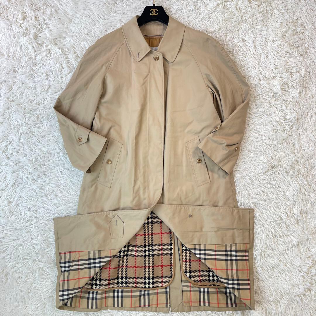美品✨バーバリー 2wayステンカラーコート ノバチェックライナー付 ベージュ
