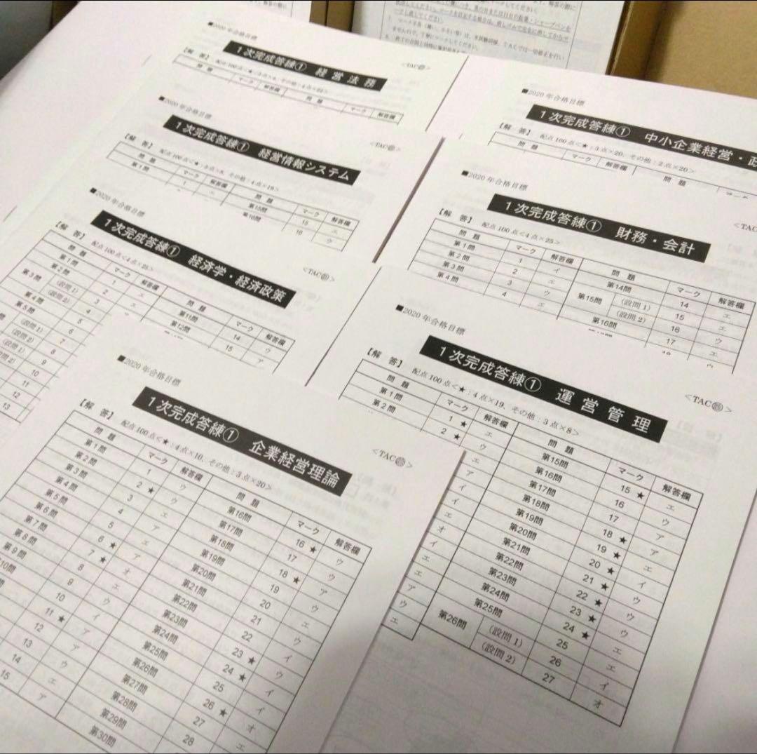 TAC中小企業診断士講座 2020年