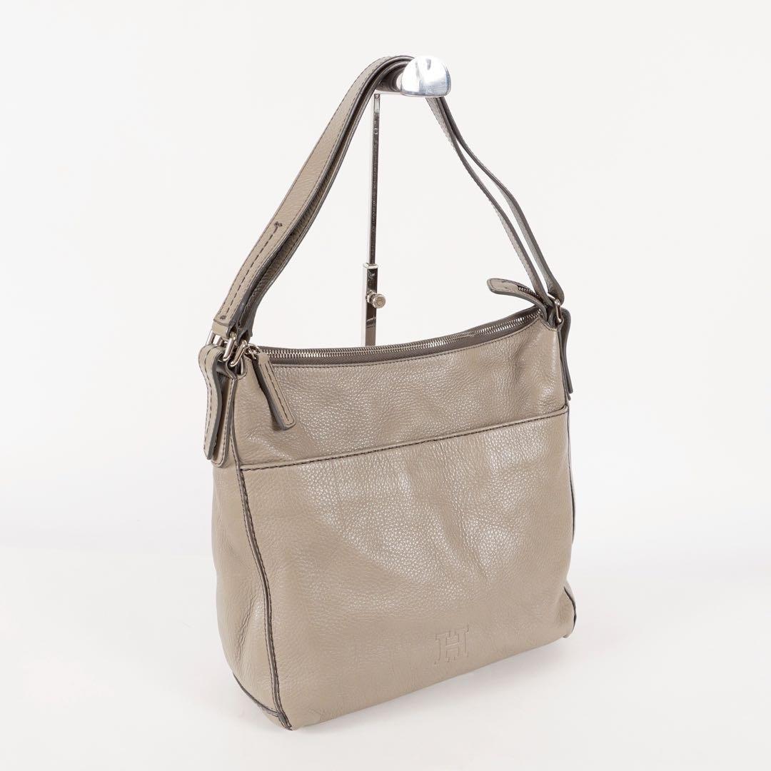 【極美品✨】ヒロフ ヴィータ 2way ショルダーバッグ シボ革 グレージュ
