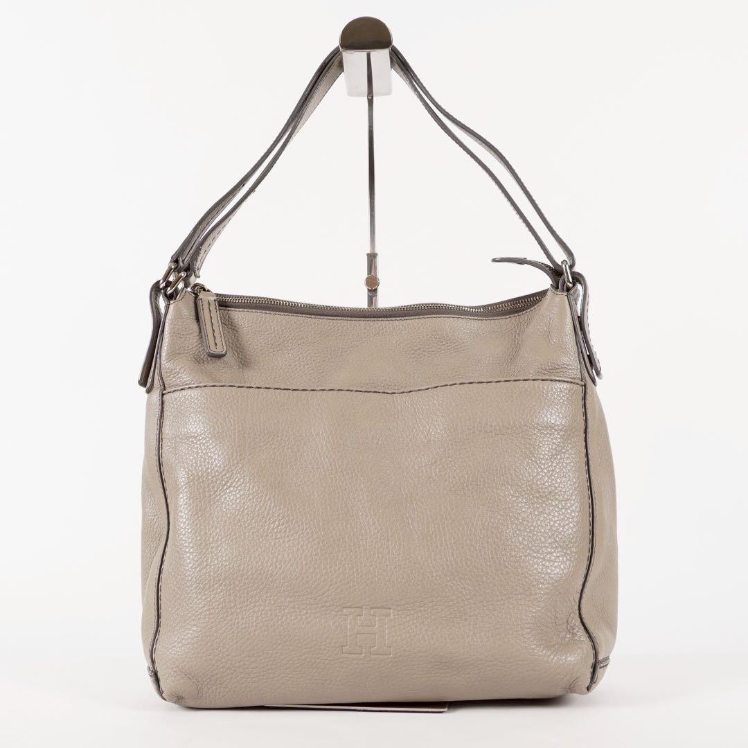 【極美品✨】ヒロフ ヴィータ 2way ショルダーバッグ シボ革 グレージュ