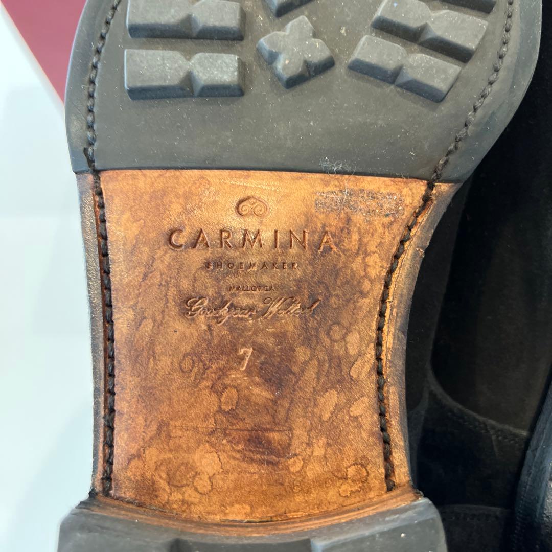 【近日削除】CARMINA Uチップダービー（カーフスエード フォレスト）