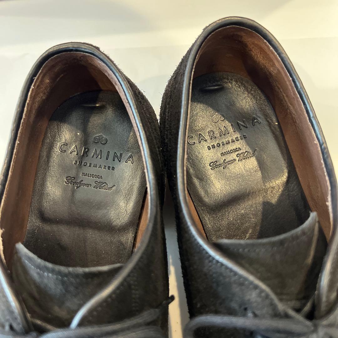 【近日削除】CARMINA Uチップダービー（カーフスエード フォレスト）