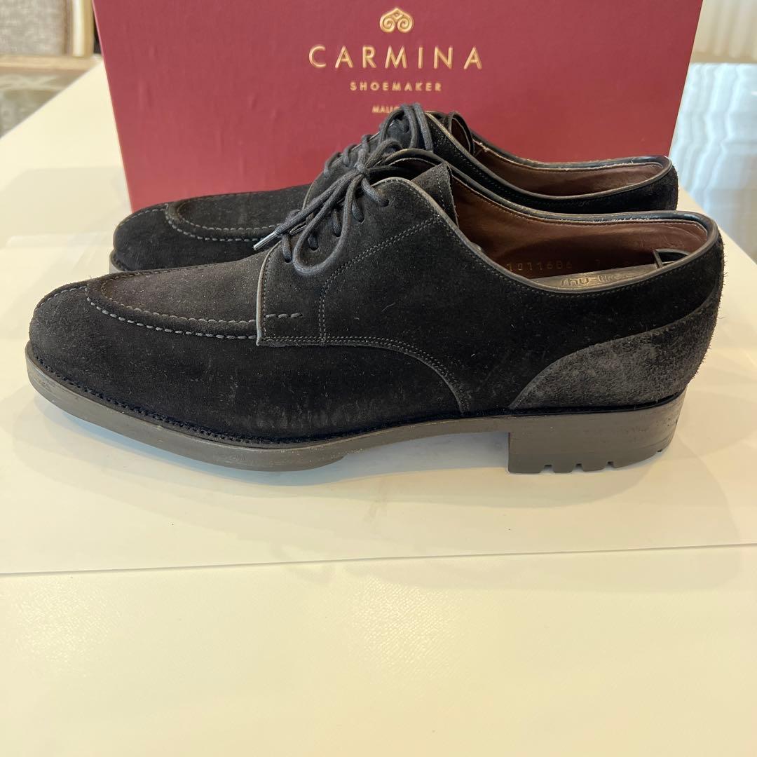 【近日削除】CARMINA Uチップダービー（カーフスエード フォレスト）