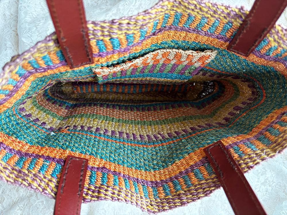 beautiful people　　かごバッグ　トート　マルチカラー