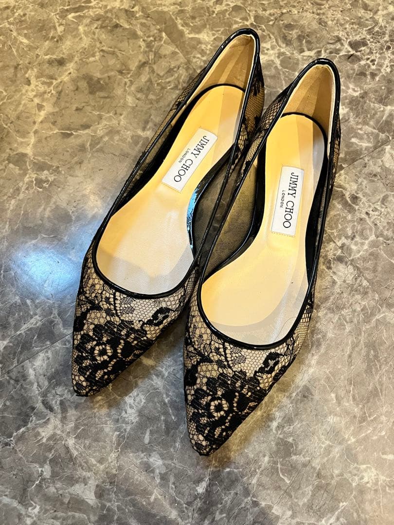 Jimmy Choo♡レース♡フラットシューズ♡ジミーチュウ
