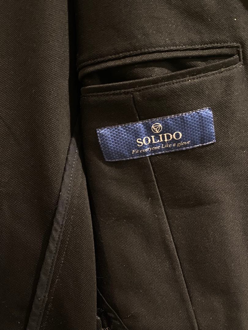 Solido ソリード　ブラック スーツセット 2つボタンジャケット