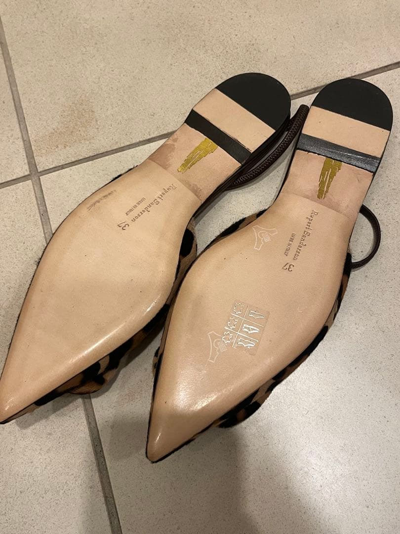 ルパートサンダーソン　ヒョウ柄　フラット　シューズ　ローヒール　37