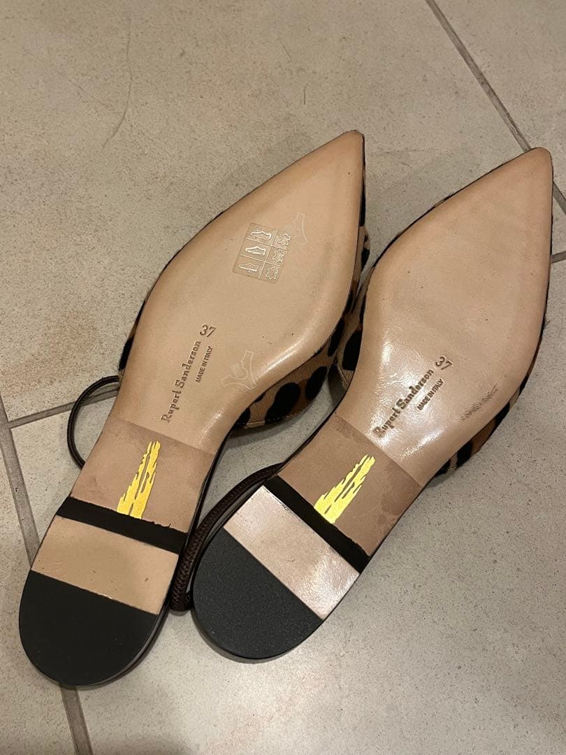 ルパートサンダーソン　ヒョウ柄　フラット　シューズ　ローヒール　37