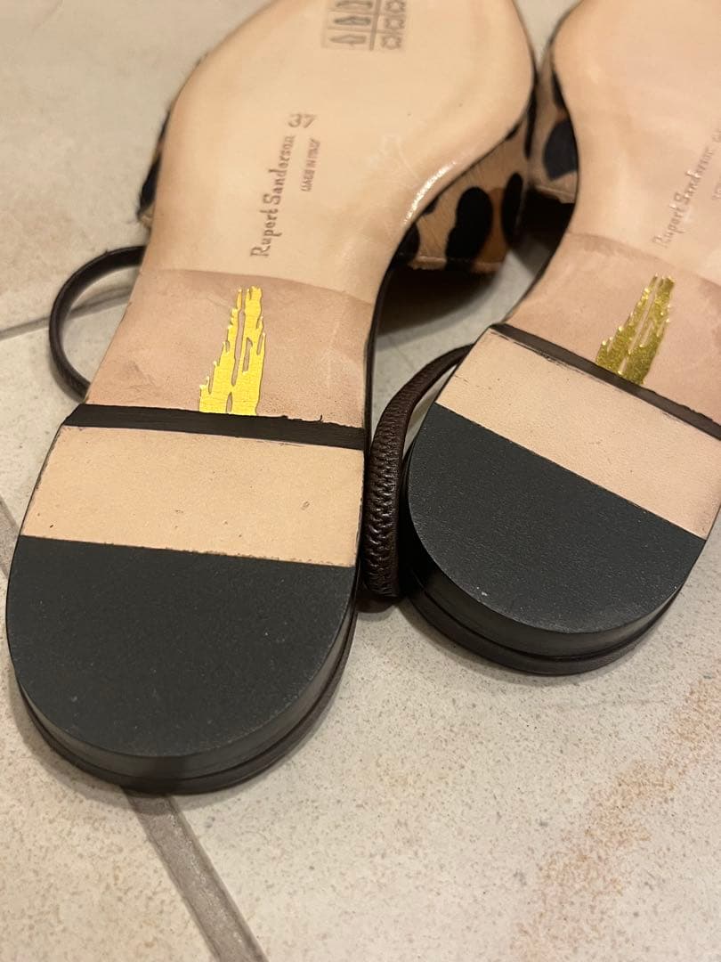 ルパートサンダーソン　ヒョウ柄　フラット　シューズ　ローヒール　37