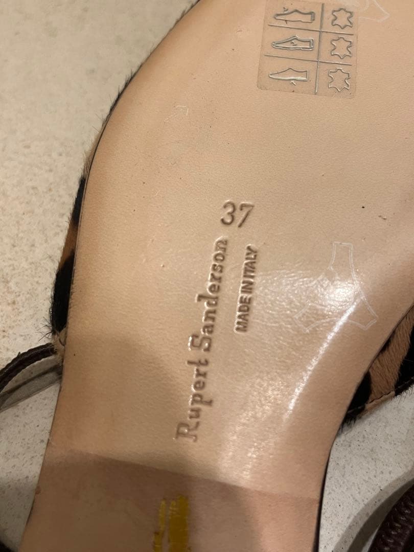 ルパートサンダーソン　ヒョウ柄　フラット　シューズ　ローヒール　37