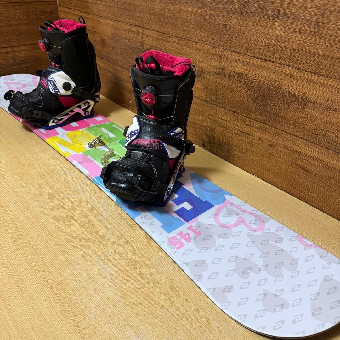 美品　ELAN　サロモン　レディース　スノーボード　4点　145cm かわいい