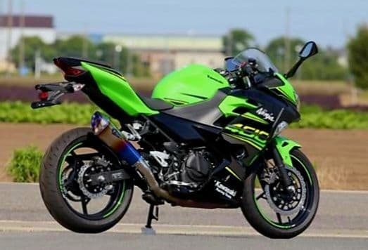 Ninja400'18〜ワイバンType Rマフラー [チタンドラッグブルー]