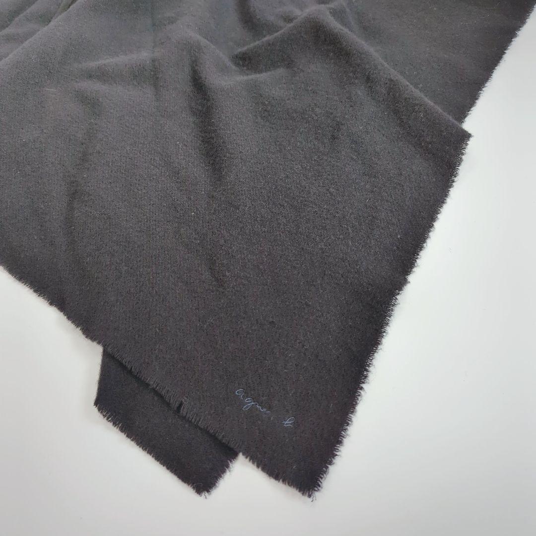 アニエスベー 23AW ウール カシミヤ ポンチョ ケープ 大判 ブラック