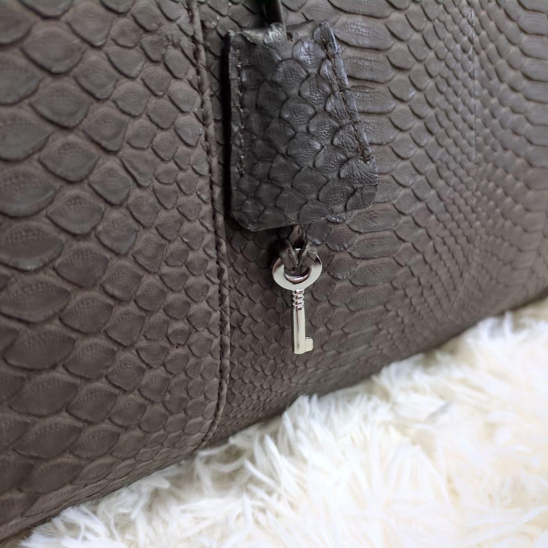 定価30万!!!大容量 ダイヤモンドパイソンレザー ボストン2way 極上マット