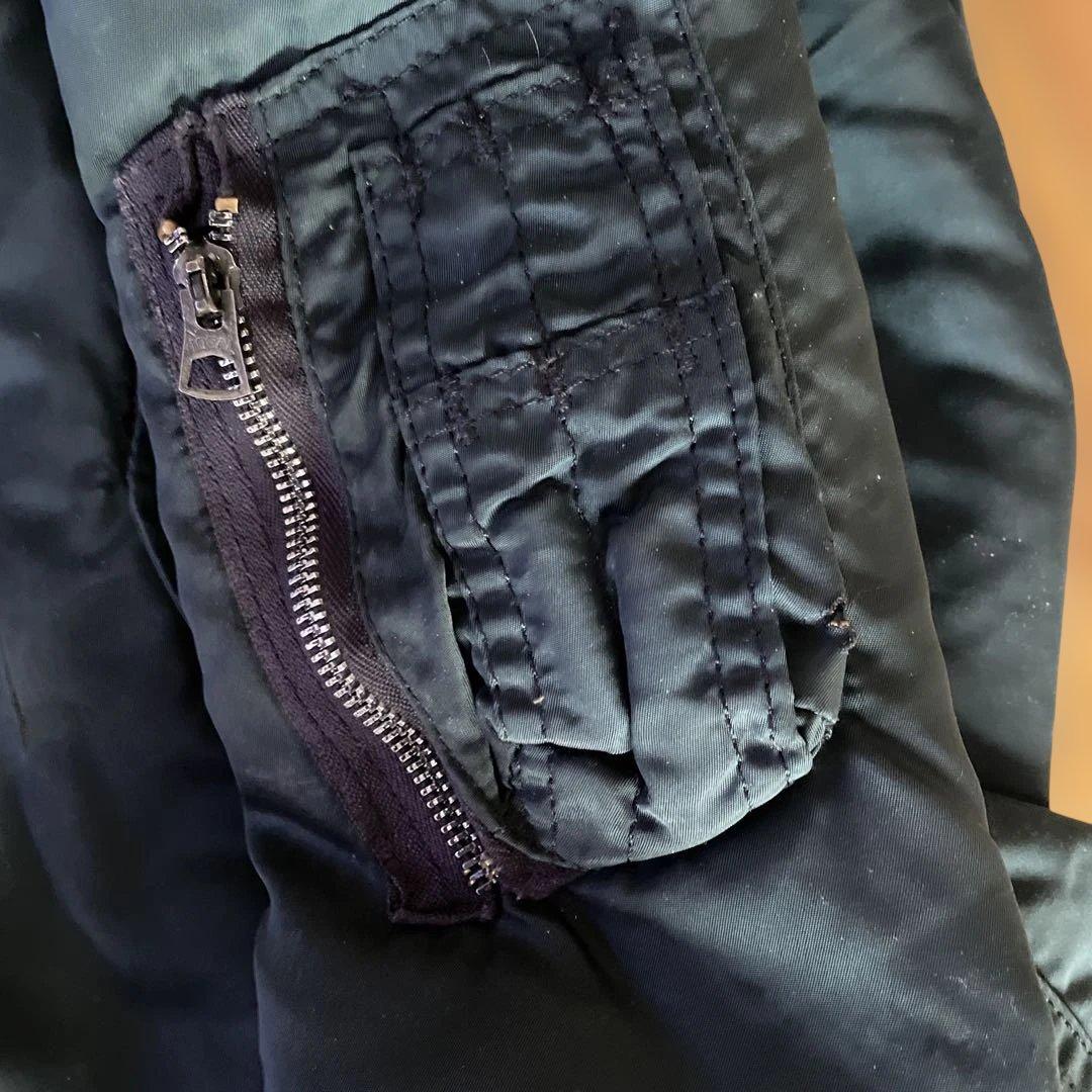 80s ALPHA INDUSTRIES MA-1 USA製 IDEALジップ紺