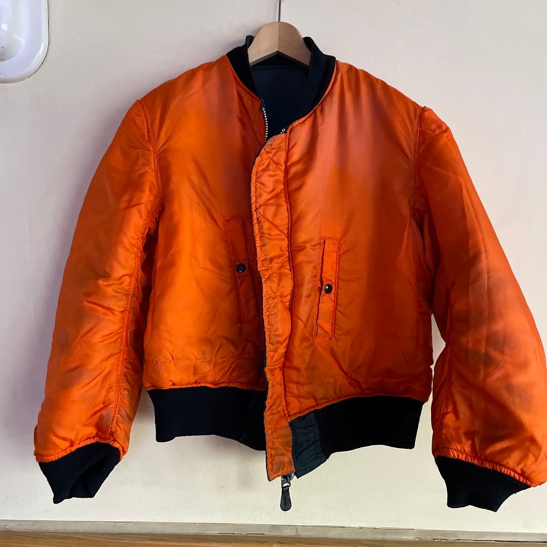 80s ALPHA INDUSTRIES MA-1 USA製 IDEALジップ紺