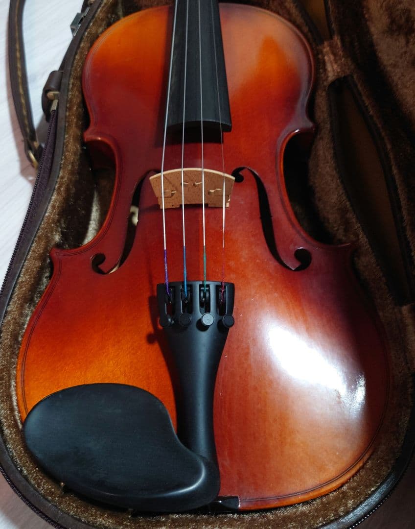 高級 バイオリン 鈴木 No.280 4/4 証明ラベル有、弓ケース付 定価7万