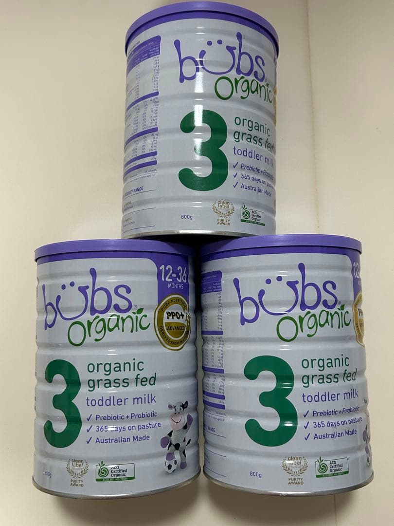 bubsバブズ　粉ミルク(牛)3缶セット　ステップ3