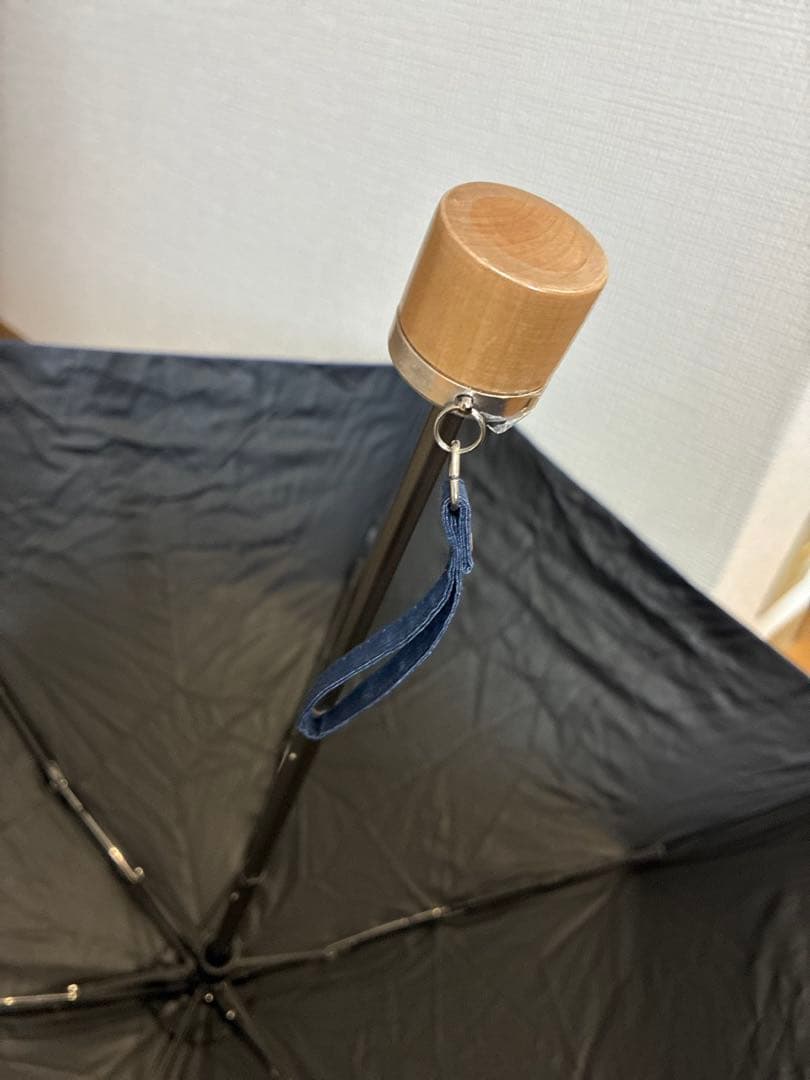 【美品】COKAGE+木手元50cm3段折りたたみ日傘 デニムブルー
