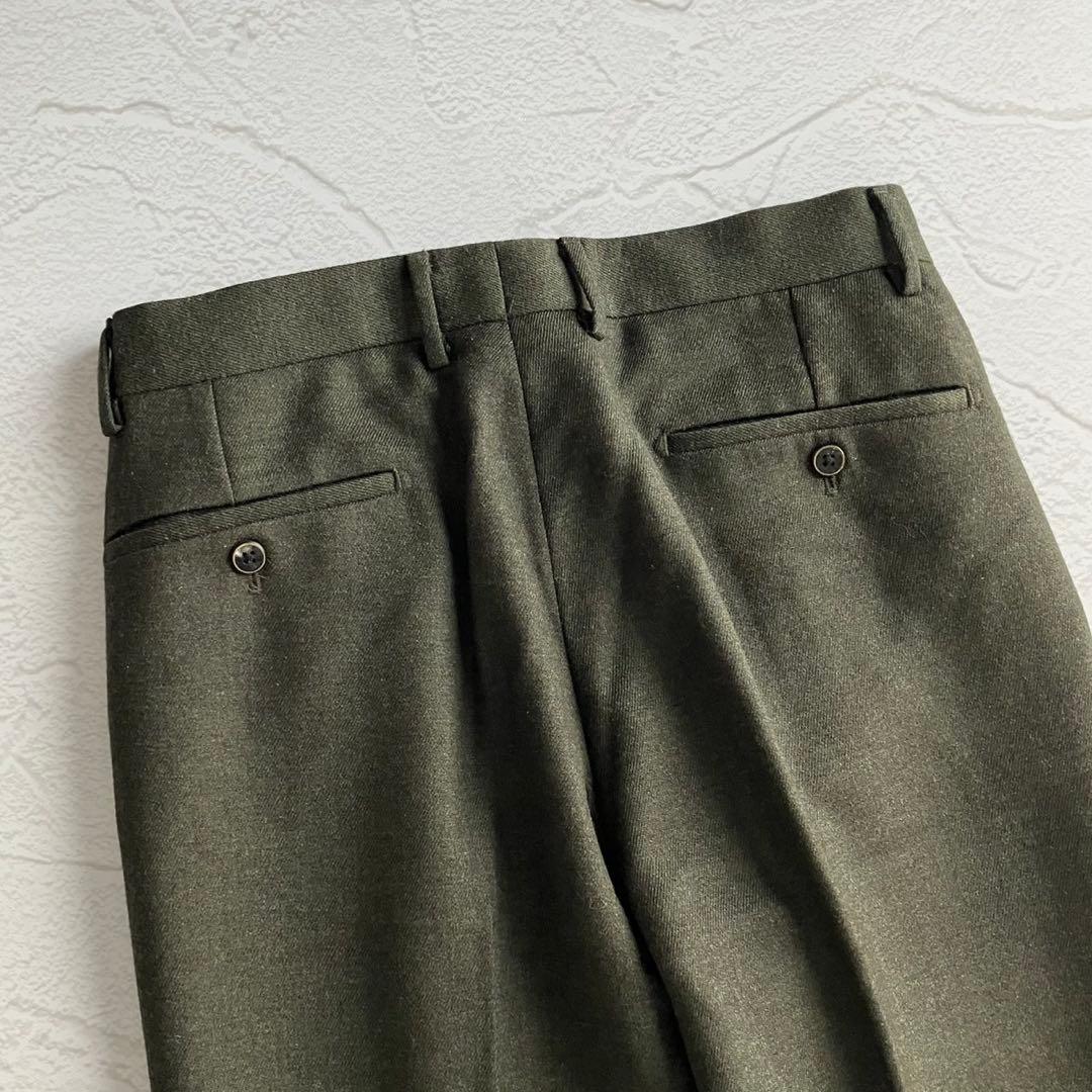 【未使用級】トゥモローランド ウール ネップ イン2プリーツ ワイドトラウザーズ