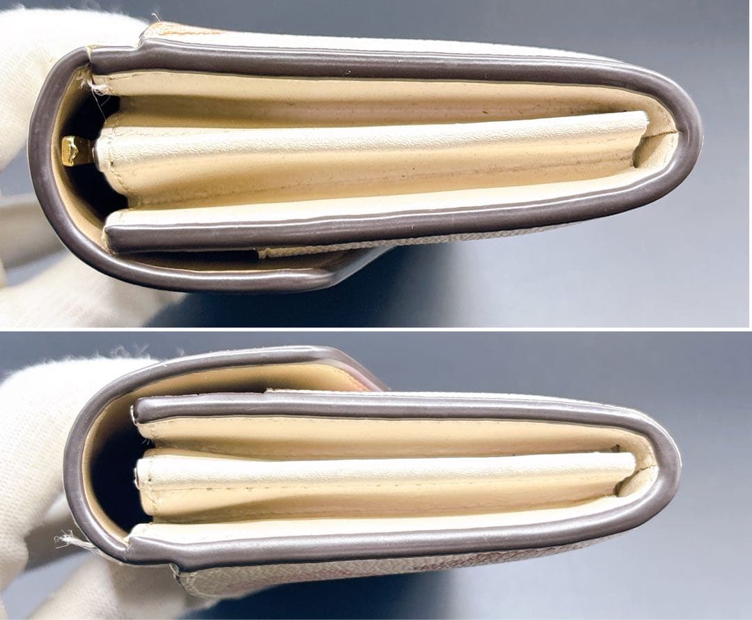 ✨極美品✨コーチ COACH ベージュ花柄 フラップ式 長財布