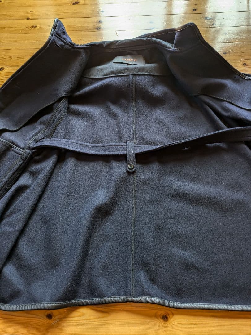 コーチネイビー フード付きポンチョ