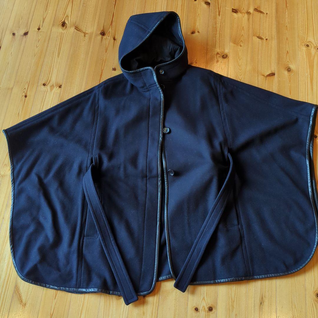 コーチネイビー フード付きポンチョ