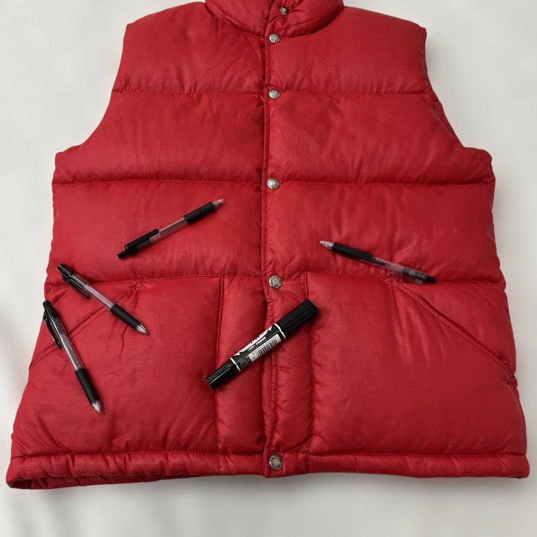 80s ノースフェイス OLD NORTH FACE 茶タグ ダウン ベスト L