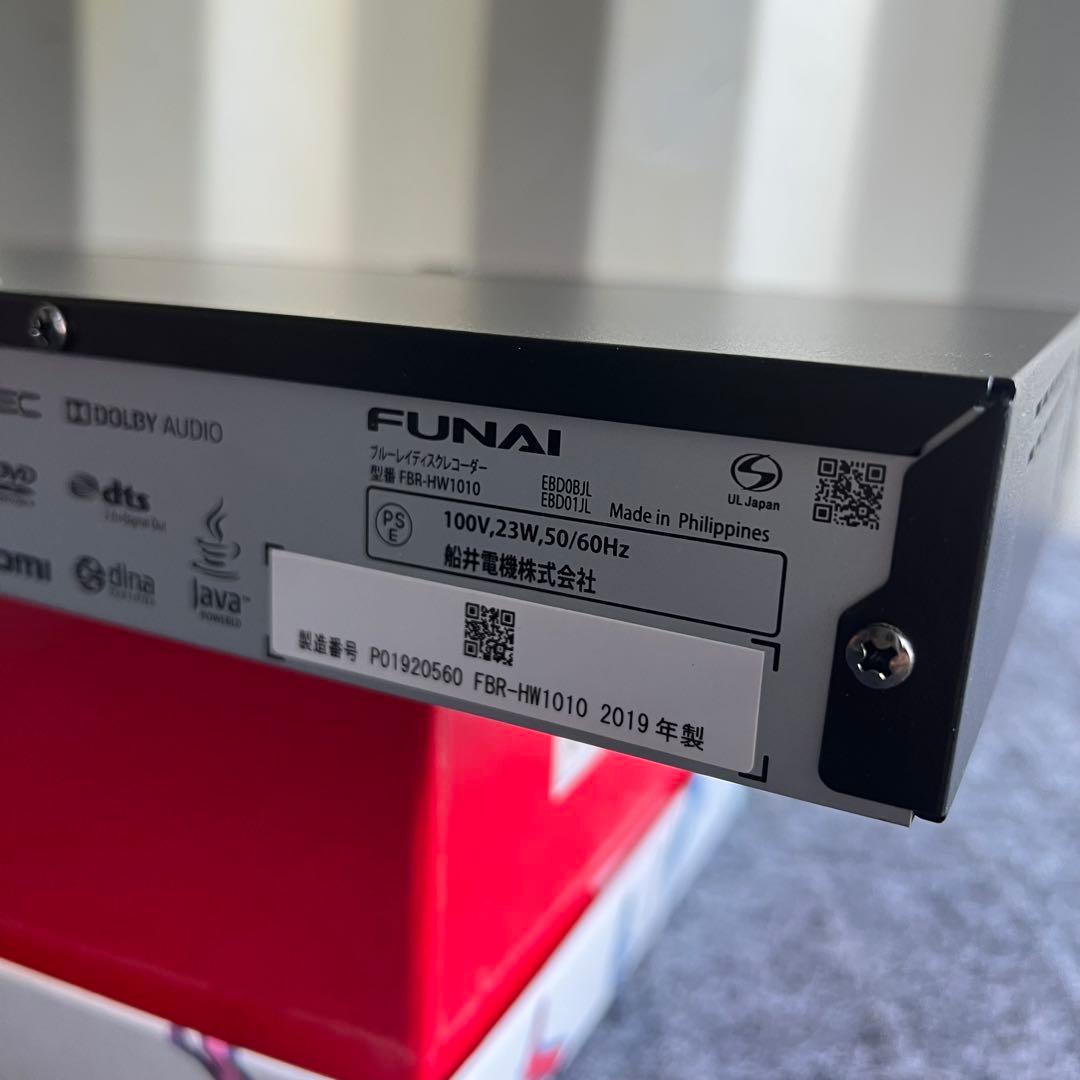 D18激安早い者勝ち✨　フナイ　ブルーレイレコーダー　大容量1TB搭載✨