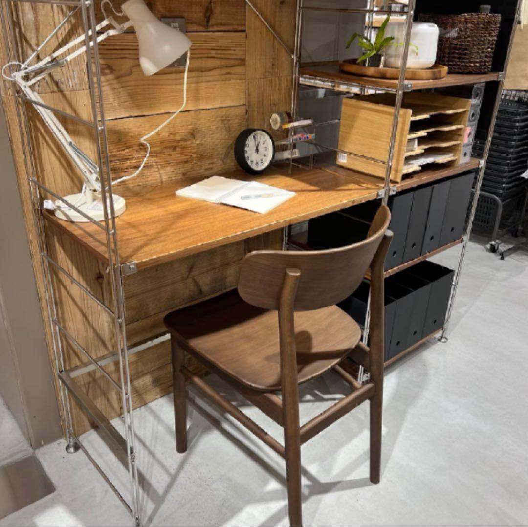 ⭐️送料込⭐️超美品⭐️２脚セット⭐️無印良品⭐️ラウンドチェア・布座・オーク材⭐️