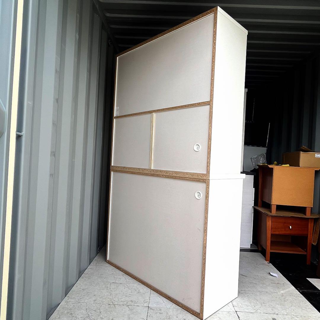 取付無料！大川 松田家具 木目調おしゃれブラウンインテリアキッチンボード 食器棚