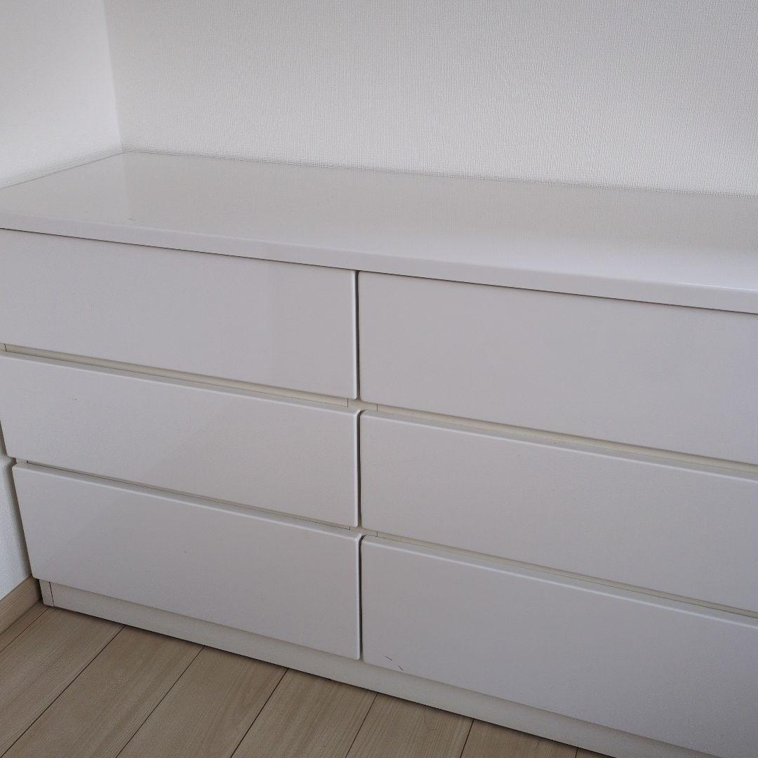 チェスト　収納　家具　キャビネット　白　鏡面