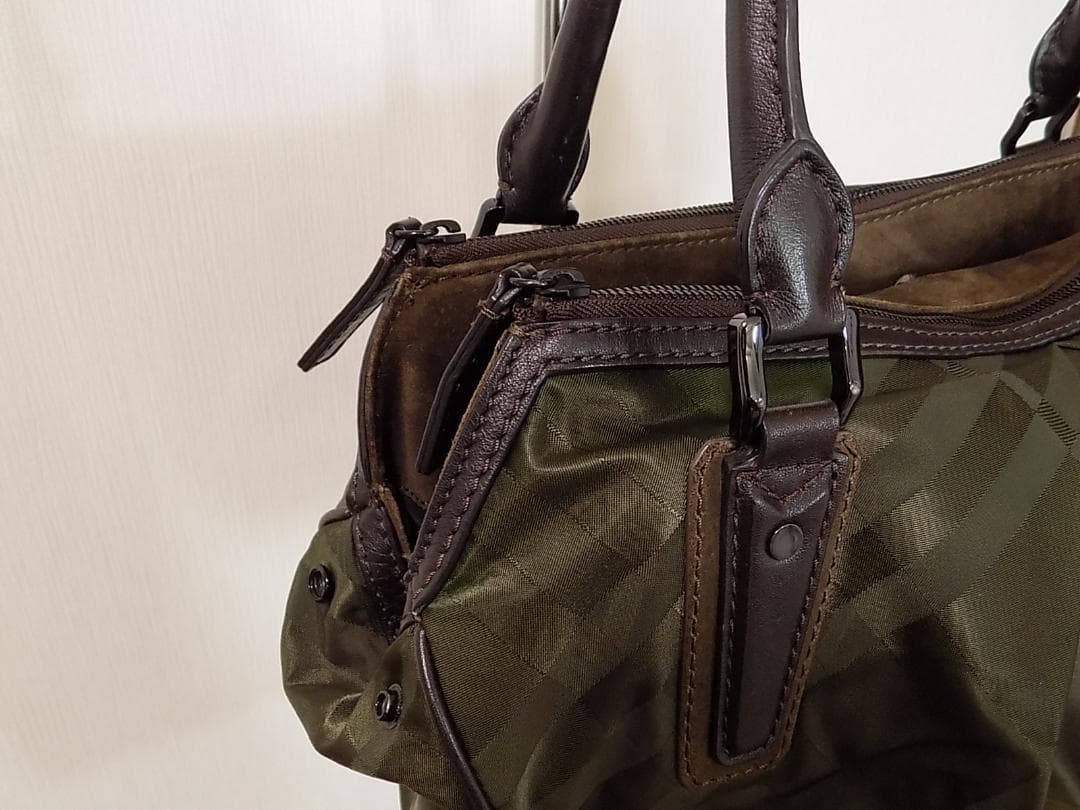 BURBERRY 大容量ナイロンボストン　美品