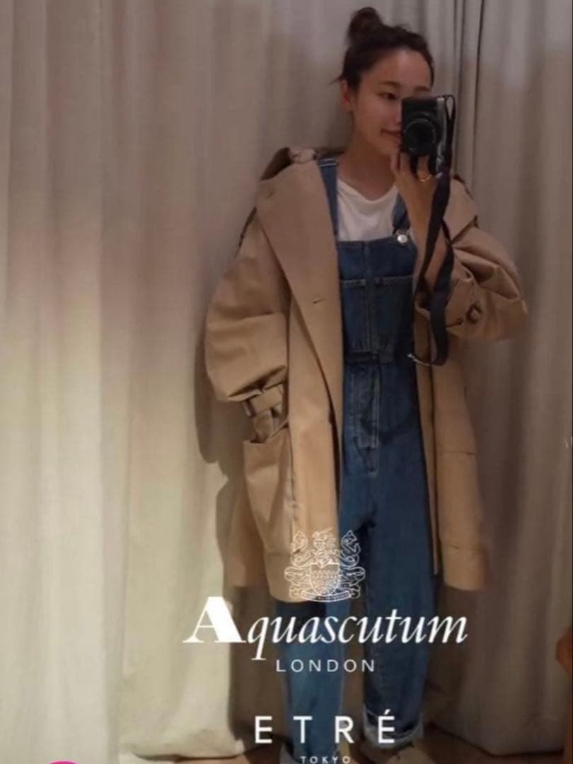 定価176,000-Aquascutumn×ETRETOKYOフーディートレンチ