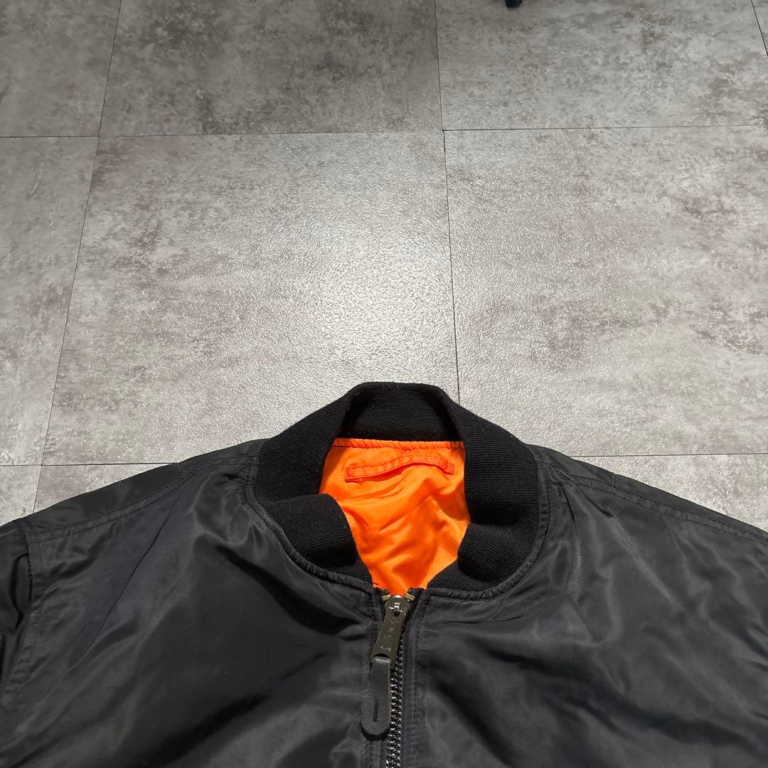 alpha ma-1 flight jacket Black×orange 黒