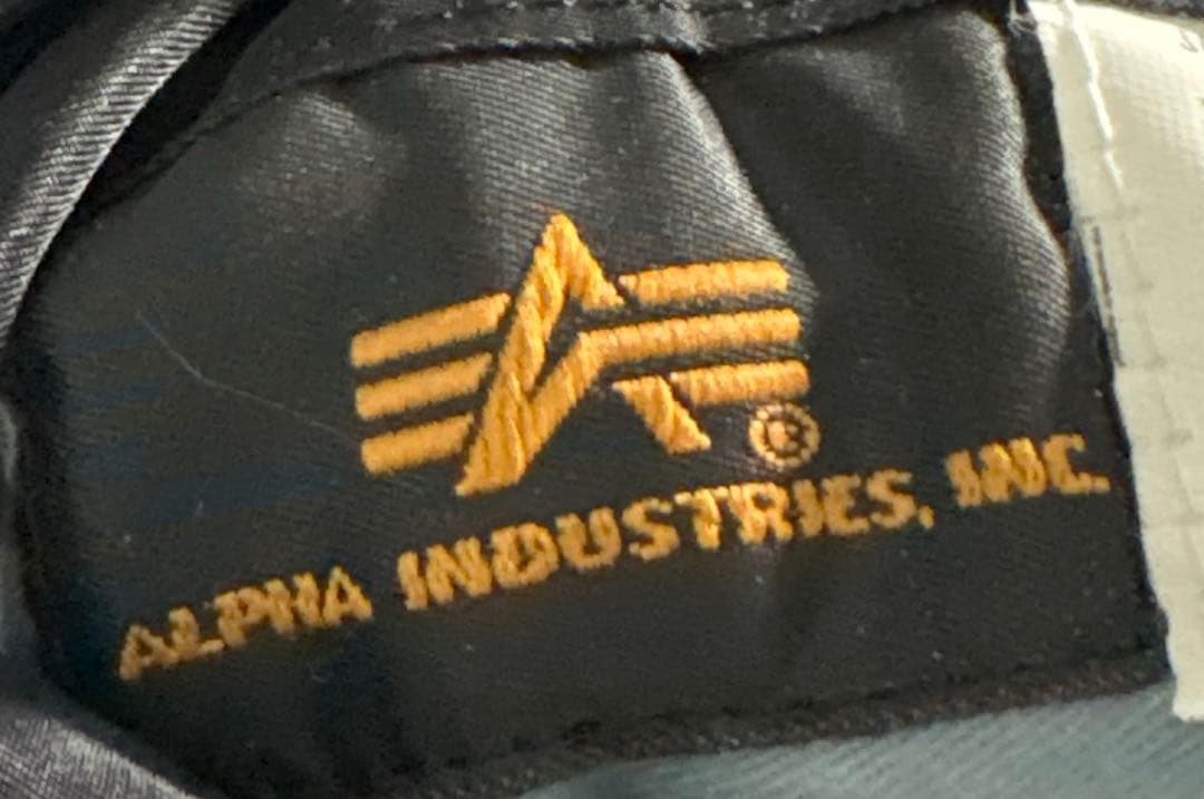 alpha ma-1 flight jacket Black×orange 黒