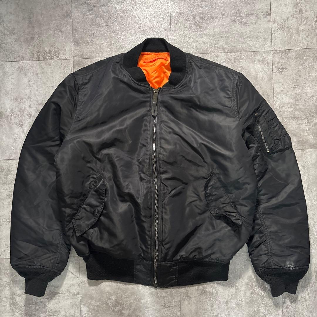 alpha ma-1 flight jacket Black×orange 黒