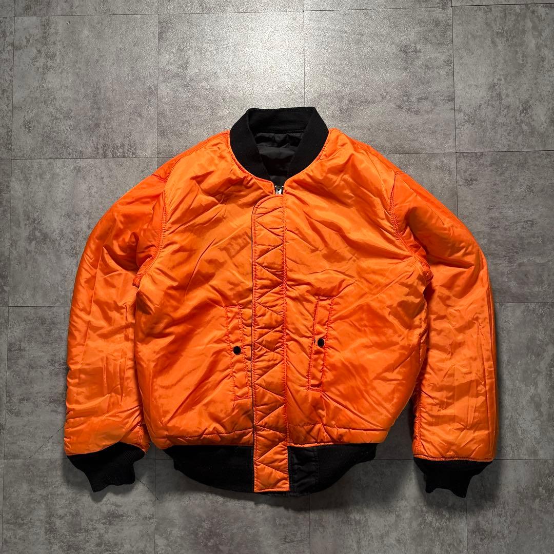 alpha ma-1 flight jacket Black×orange 黒