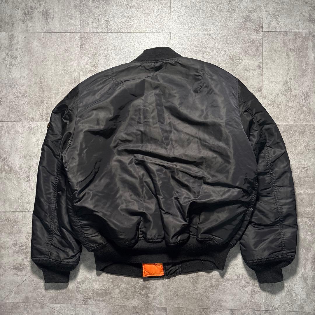 alpha ma-1 flight jacket Black×orange 黒