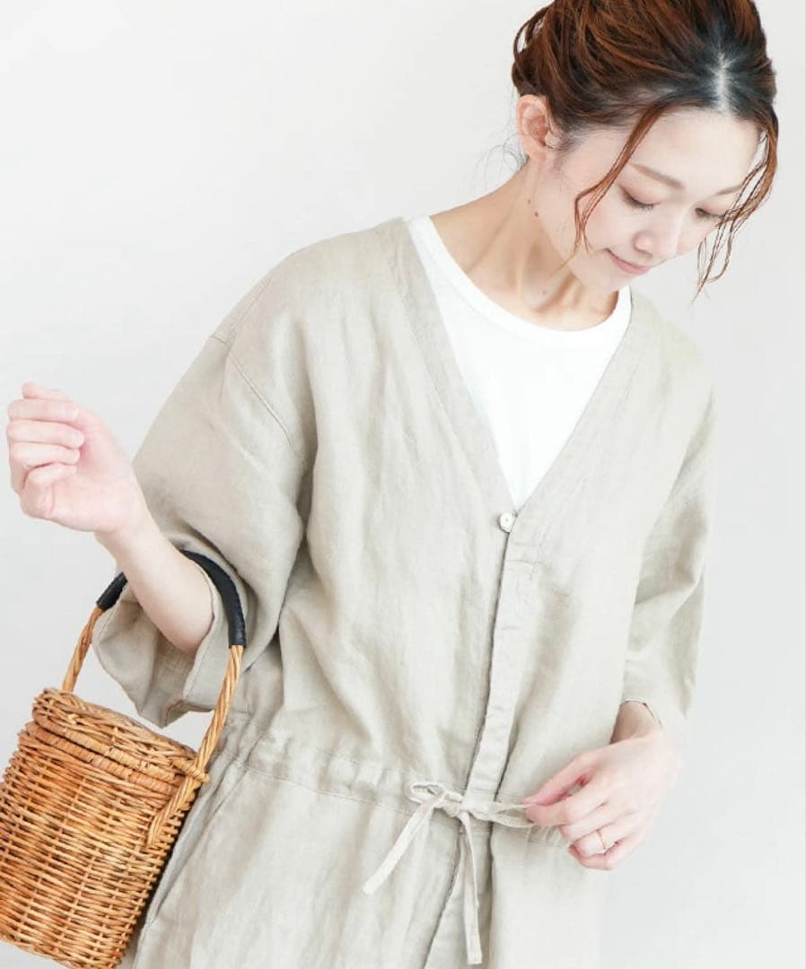 新品未使用　ソラモナポッシェ　リネン　オールインワン