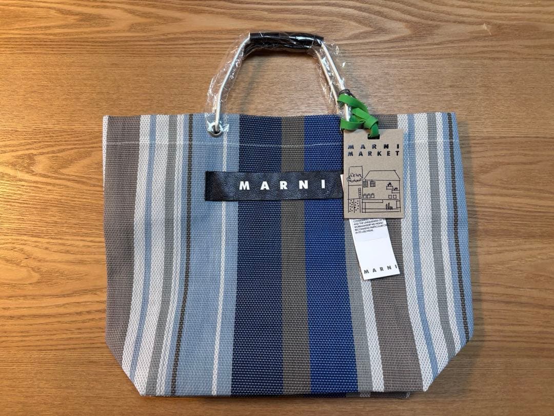 週末値下げ！MARNI ストライプ メッシュトートバッグ