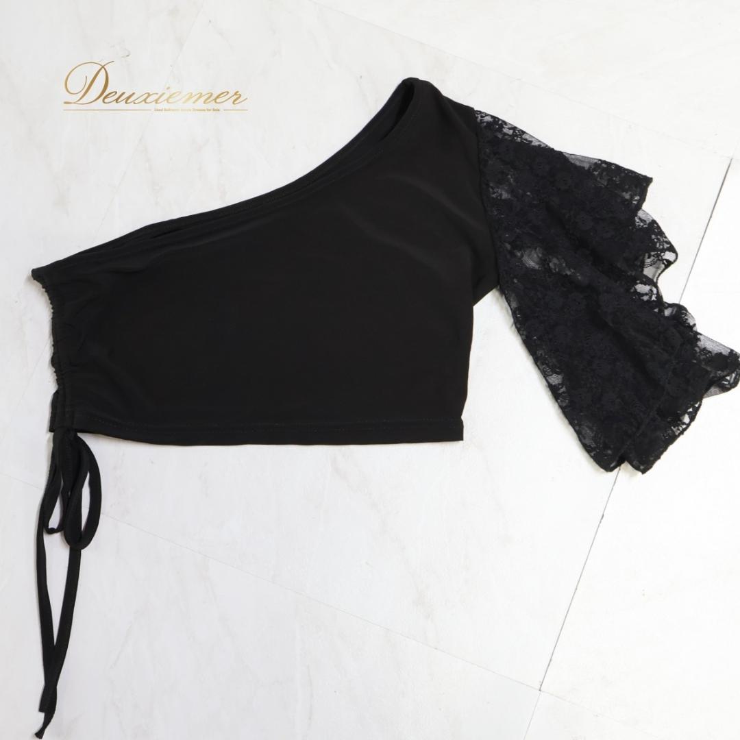 【ベリーダンス用衣装】ブラック 山吹色 miyamiya レッスン着 上下セット