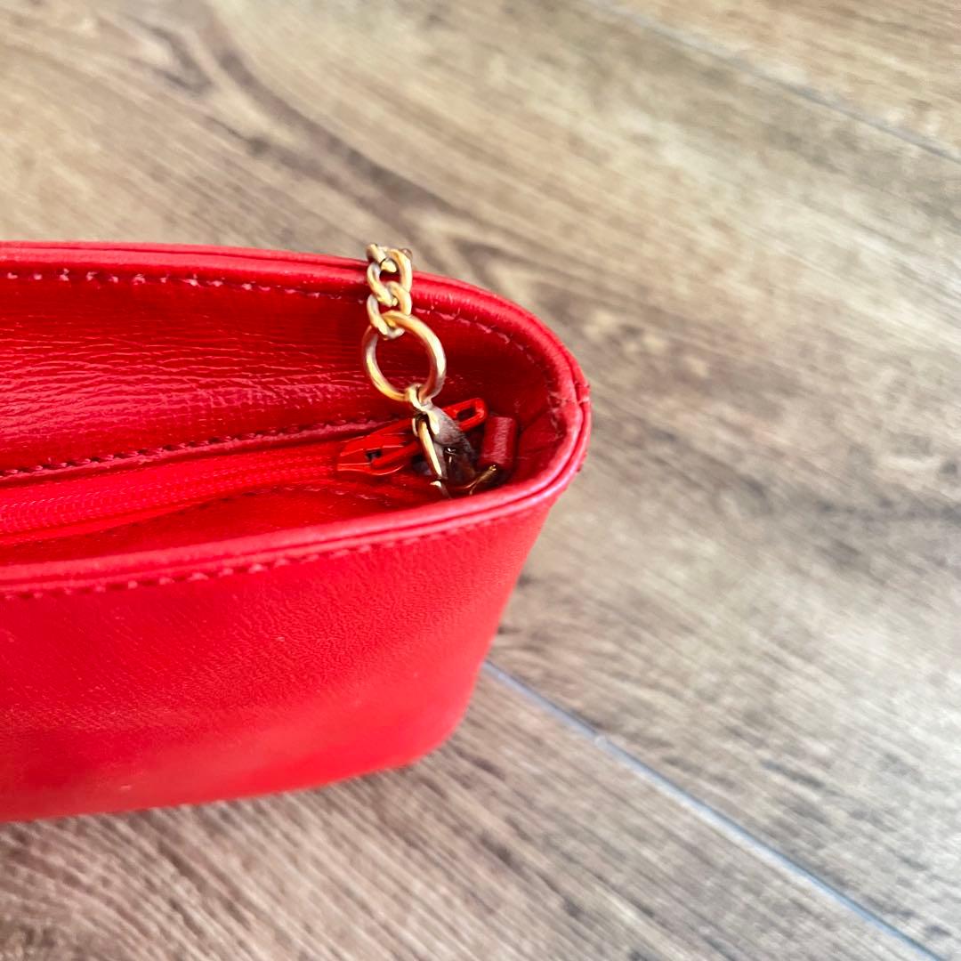 激レア ヴァレクストラ SATOショルダーバッグ チェーン レザー レッド