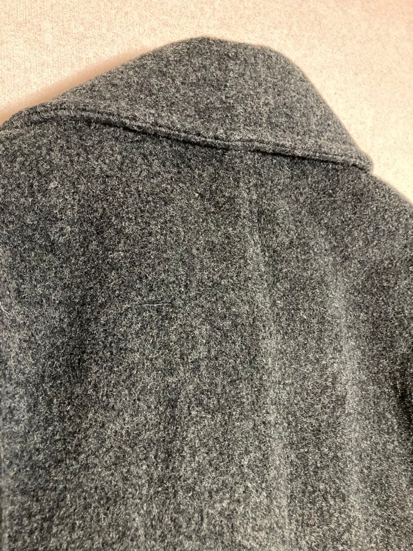 Schott ショット ウール メルトン ダブルブレスト ロングコート グレー