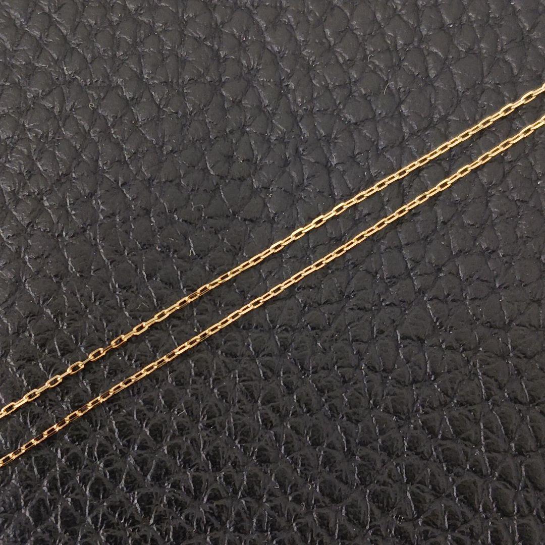 (B020212) K18 YG ネックレス あずきチェーン ２連 レディース